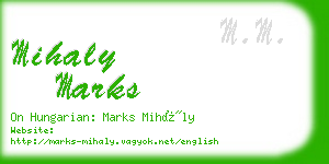 mihaly marks business card